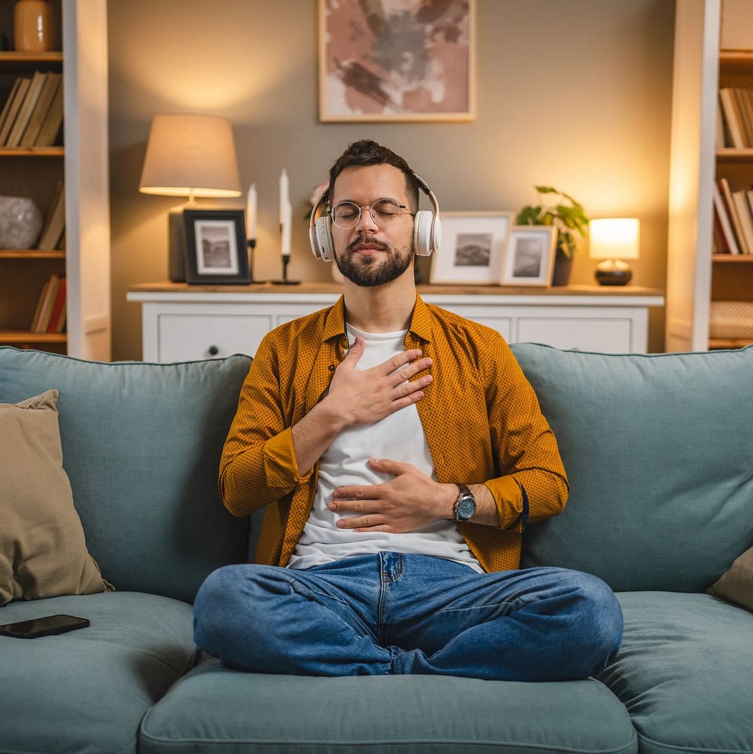 man meditating too self aware for therapy