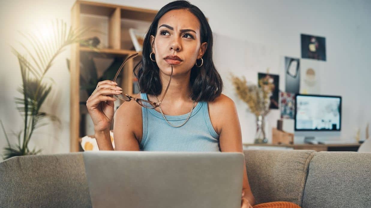 woman thinking about her decisions